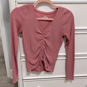 hollister pink long sleeve top
